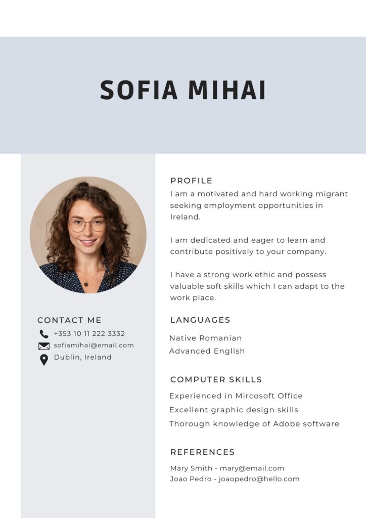 Skills4Women - example CV 3